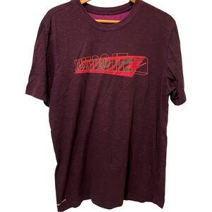 Nike Men's Maroon Graphic T-Shirt